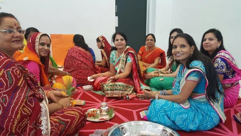 Ladies did puja, had small snacks for those not fasting