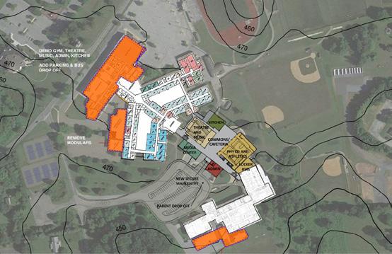 Visualizing the Possibilities of Two New Campuses Concept: Join Existing Schools to Create a New Avon Grove High School Campus This image shows how the District could join