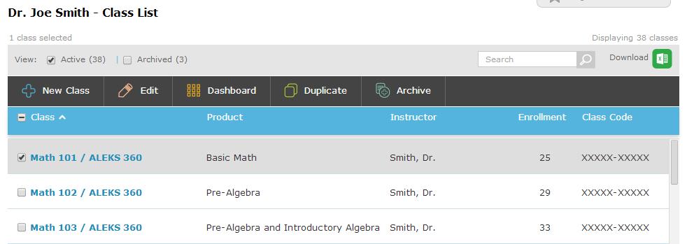 ADDITIONAL MANAGEMENT FEATURES In addition to the Class Summary page, there are several features available that can help you to manage your ALEKS classes.