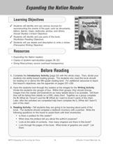 This activity introduces the reading and/or writing skills for the unit of study. This activity is completed as a whole class.