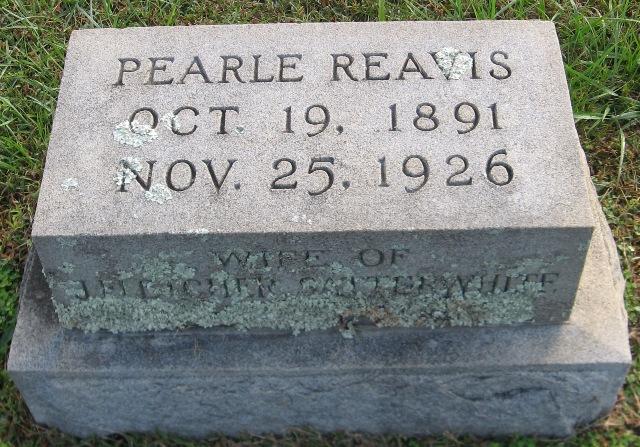 Pearle Reavis Satterwhite Born October 19, 1891 November 25, 1926 Doris White