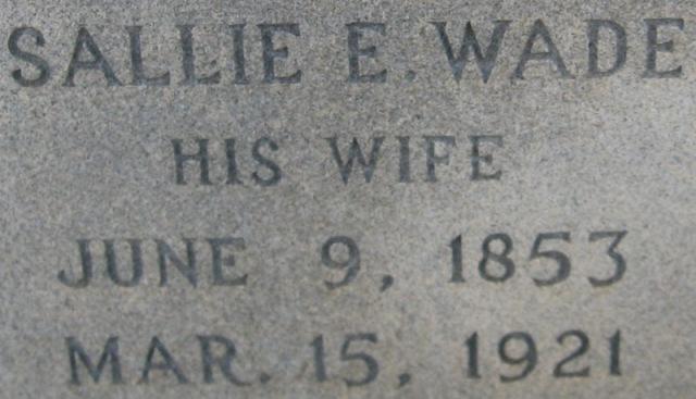 Sallie Eaton Wade Satterwhite Born June