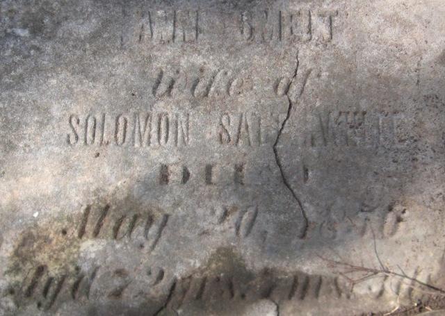 Ann Smelt Butler Satterwhite Born November 17, 1784 May 20, 1856 aged 72 years 7 months 3 days Buried in Oxford, North Carolina in Granville County at