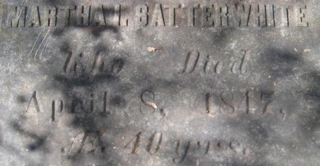 Martha I Vass Satterwhite Born 1807 April 8, 1847 Buried in Oxford, North Carolina in Granville County at