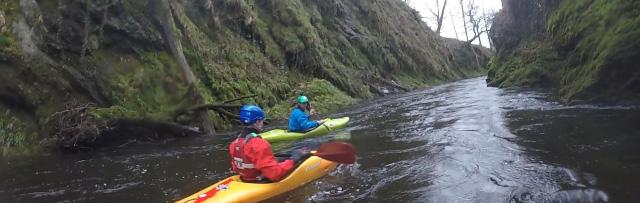 five older students from the canoe club enjoyed the challenge of paddling the Tywi Gorge on Sunday.