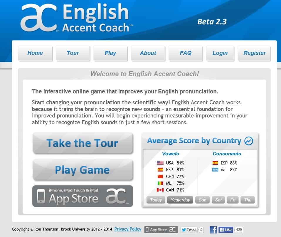 Web Materials: English Accent Coach