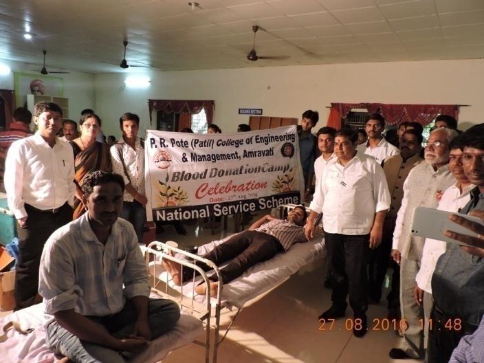 Blood Donation Camp N.S.S. Department, P. R.