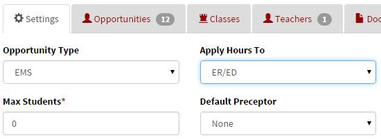 Fill out the Name and Description of your new Clinical Opportunity. Fill out the Settings of your new Clinical Opportunity. Select your Opportunity Type from the dropdown.