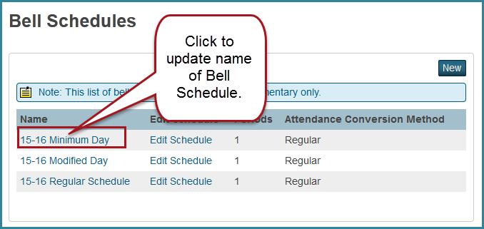 Bell Schedule for Site Compliance Verification Bell Schedule NEW! Beginning with the 2018-2019 school year, there is a change in the way instructional minutes are collected.