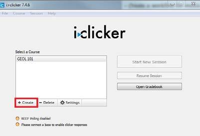 B. 1. Open A. Open the i>clicker package (folder) and double-click on the i>clicker icon to open up the program.
