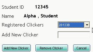 Editing a Student This feature allows you to modify which remote IDs are associated with a particular student ID. 1. Locate and click on the student ID or name.