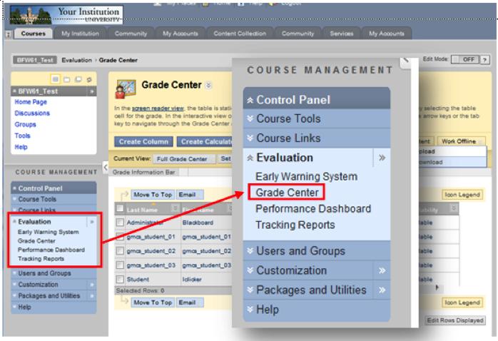 from your CMS and add it to your i>clicker class folder. To download/export your Blackboard CE course roster: 1.