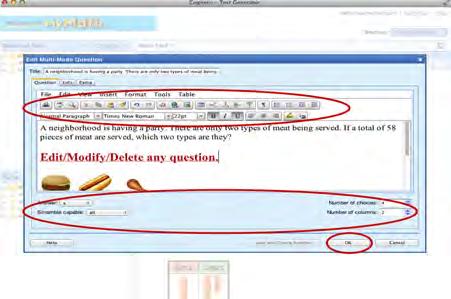 on any question or highlight a question and select the pencil icon on the right side of the question.