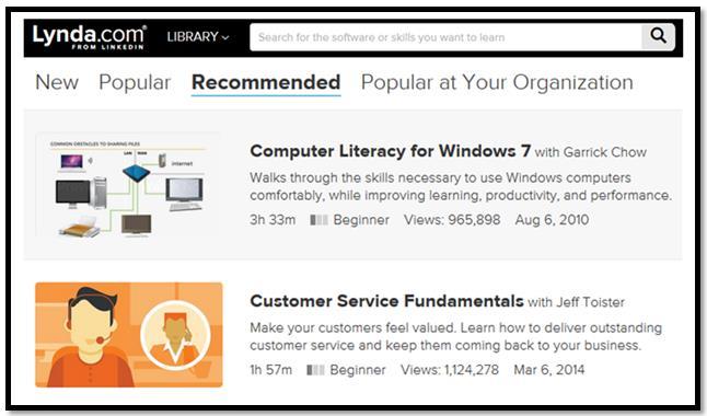 Finding the content you want Your Lynda.com homepage provides four easy ways to get started and discover new skills. Pro tip: Lynda.com releases 25 to 30 new courses each week.