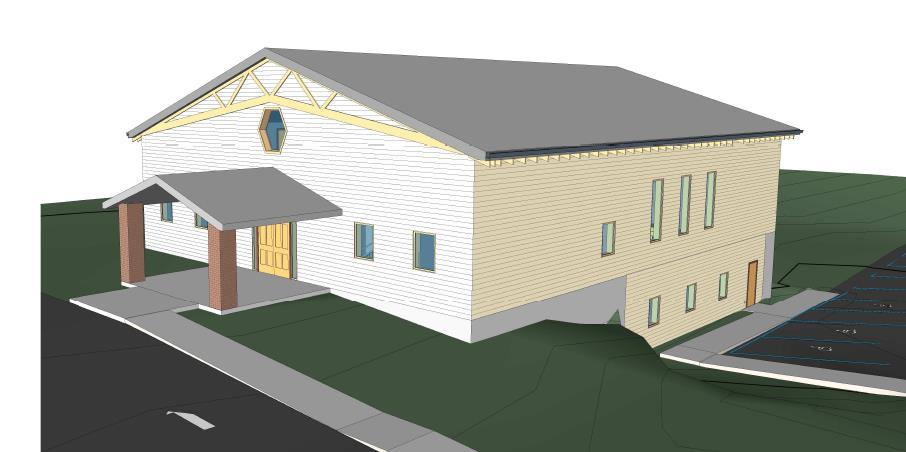 Gospel of Grace Baptist, Hodgenville, Kentucky: Contact Gary Brown 270 268-4610 or Rev Dewey New two story 9,600 SF church with