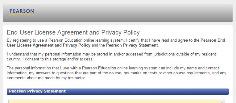 Notes: If you have linked your Blackboard account to a Pearson