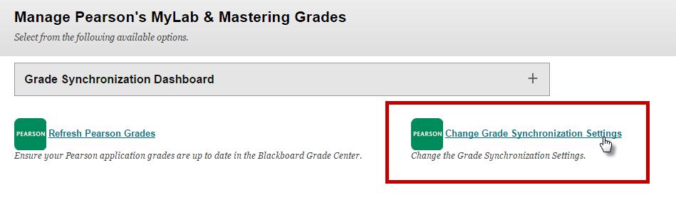 Page 74 Turn Off Auto Grade Sync Step-by-Step Directions: 1. On the Manage Pearson s MyLab & Mastering Grades page, click Change Grade Synchronization Settings. 2.