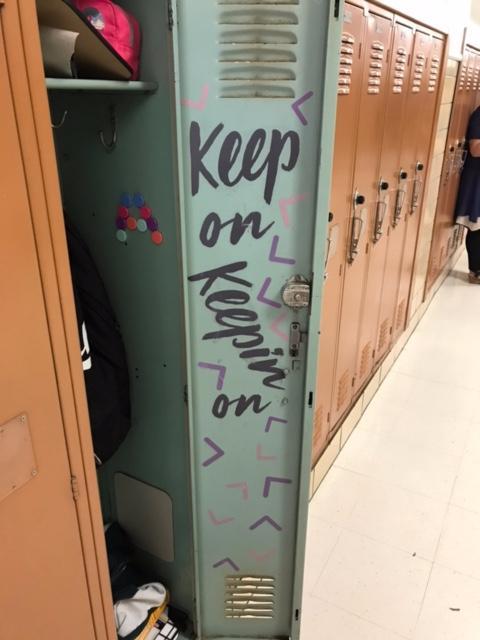 SHOUTOUT TO The student who occupies this locker! Ms.