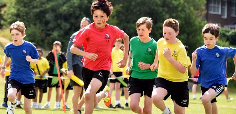 DEVELOPING SPORTSMANSHIP With excellent sporting facilities both on site and at our playing fields in Cheam, sport plays a central role in the life of the school with an approach that manages to