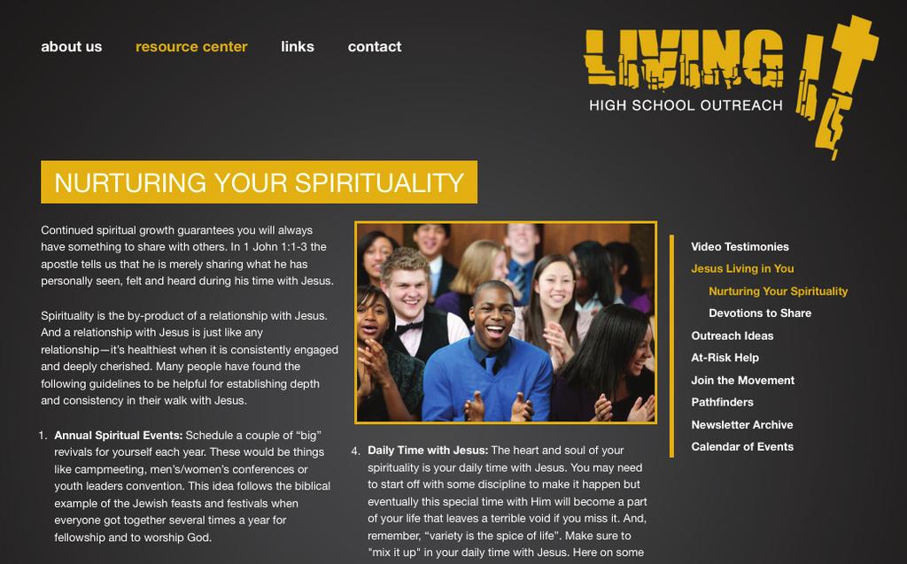 10 Quick Start Guide for Public High School Ministry Section 2: Jesus Living in You. The key to effective outreach to high school students is being filled with Jesus yourself.