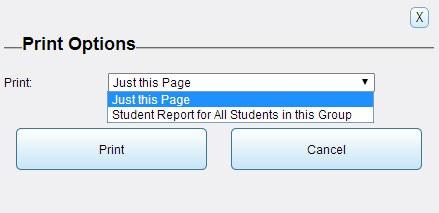Print Student Listing Report You can print the data displayed on the Student Listing Report page. To print the Student Listing Report page: 1. From the banner, click Print.
