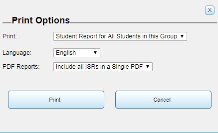 Printing Reports in the ORS Note: You can also choose to print the PDFs of ISRs in a language other than English, provided other languages are supported.