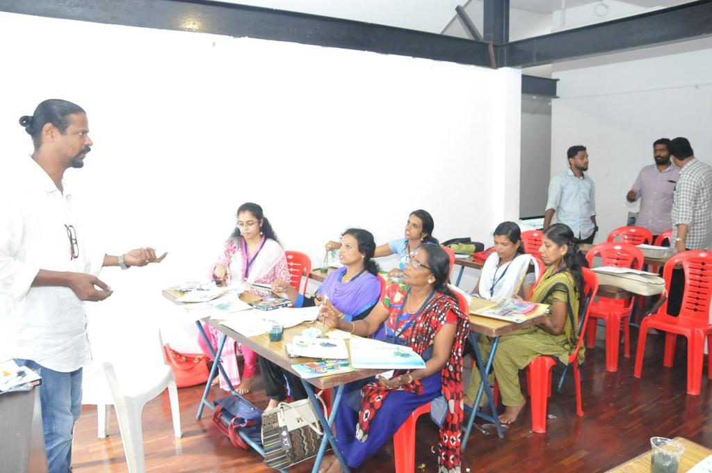 Art camp The art camp was conducted at the Art gallery Calicut. There were eleven participants from various districts. The classes were focused on pencil drawing as well as painting.