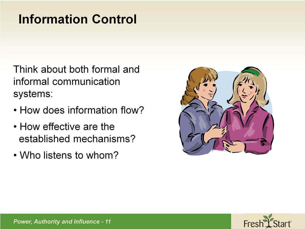 What does the formal information flow look like in your congregation? What are the established mechanisms?