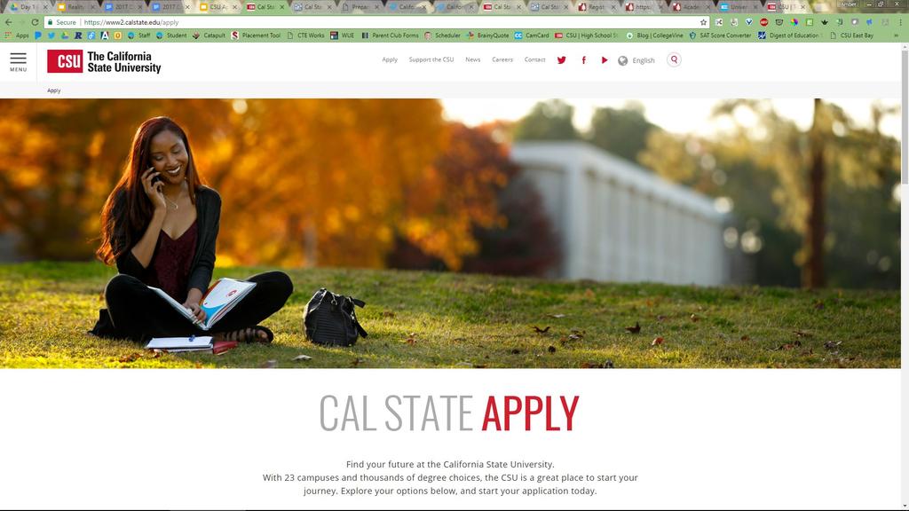 the csu application www.calstate.edu/apply Place your screenshot here one application can be sent to multiple csu s.