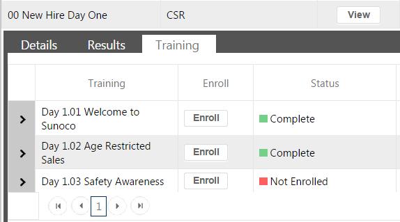 When all of the courses are complete, the line with the View button will show Complete. NOTE: The!