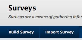 First provide a Name for the survey