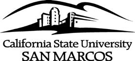 International Student Application Dear International Applicant: Thank you for your interest in California State University San Marcos.