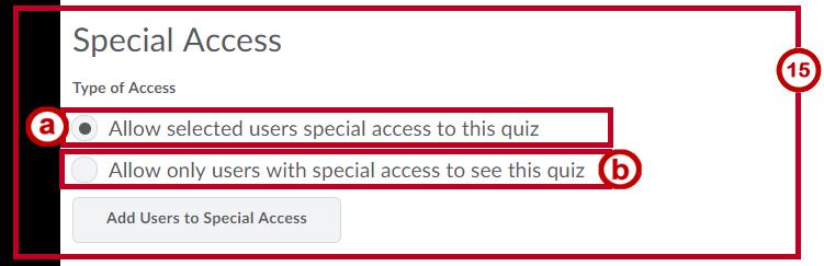 Note: The show clock will automatically be enabled when selecting Enforce a time limit. a. Quiz is flagged as late, but student can continue working: Allows students to submit the quiz after time has expired.