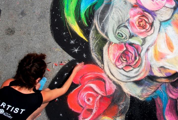 Lori Escalera Vista, California Lori has enjoyed participating in many street painting festivals along the California Coast, Canada, China and Mexico.