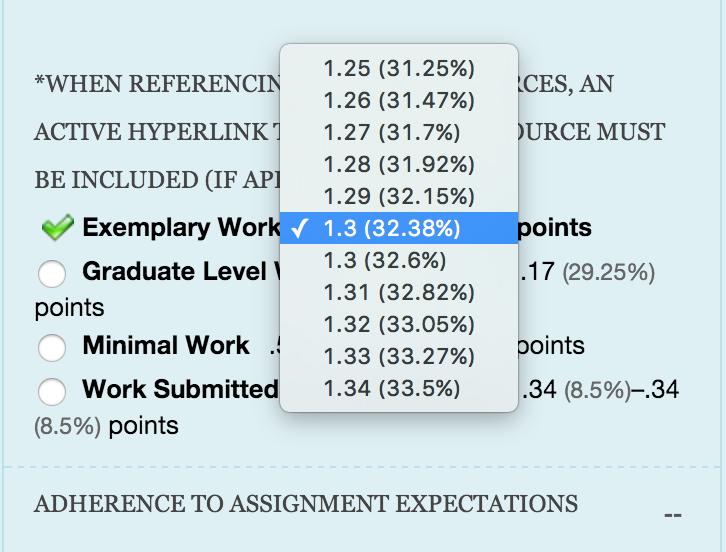 8. Once the rubric is complete, the grade will translate directly back to Blackboard. You may provide additional overall feedback that will be viewable to the student in the grade center. 9.