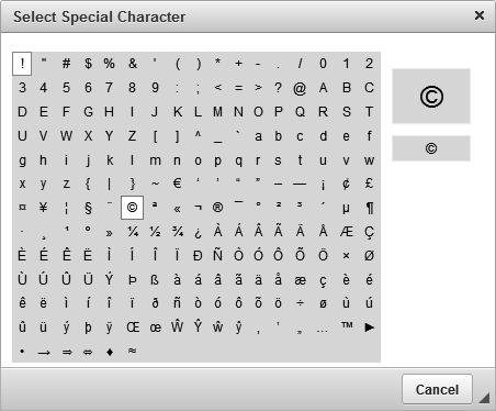 Features of the Student Testing Application To add a special character: 1. In the toolbar, select the [Special Characters] omega [ ] icon. 2.