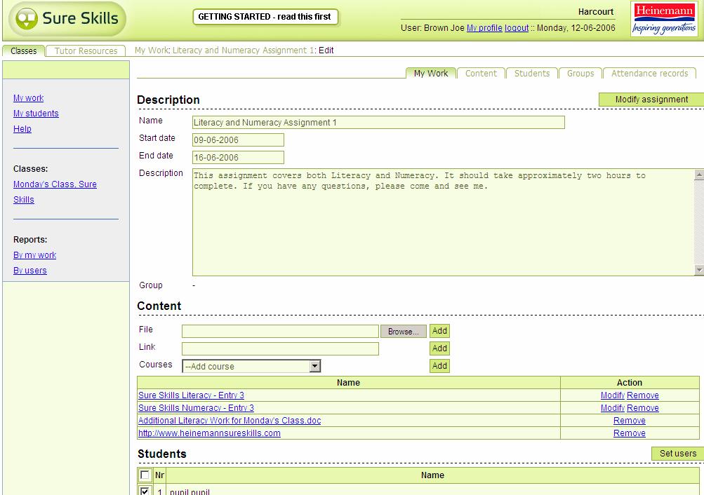 Step 2 click the Modify Assignment button to save any changes to the assignment.