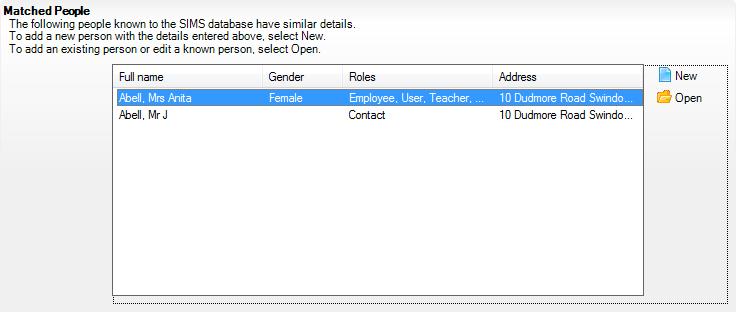 4. Search for the required member of staff by entering the appropriate search criteria in the Basic Details panel, then click the Continue button.