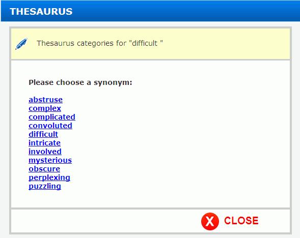 similar but not the same as the original word highlighted. To use the Thesaurus tool, follow these steps: 1.