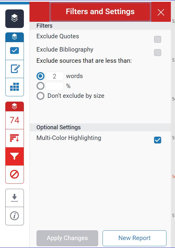 Using the Feedback Studio Click on Filters and Setting icon to change