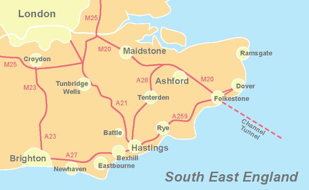 M25 M11 Stansted Airport Connections to St George s M4 Heathrow Airport A27 M25 LONDON Gatwick Airport Croydon Brighton A23 Tunbridge Wells A27 Newhaven M25 A21 M20 Battle A21 Bexhill Eastbourne