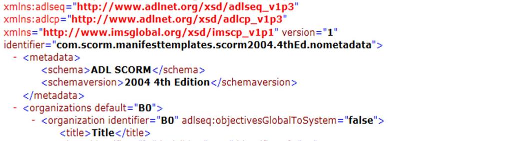 Như vậy việc tạo gói SCORM bao gồm các việc: 1. Tạo 1 thư mục gốc để chứa các file thành phần; 2. Tạo (copy) các file hệ thống của SCORM vào thư mục gốc; 3.