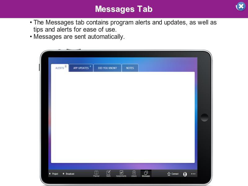 Messages Tab Copyright 2017 by Pearson