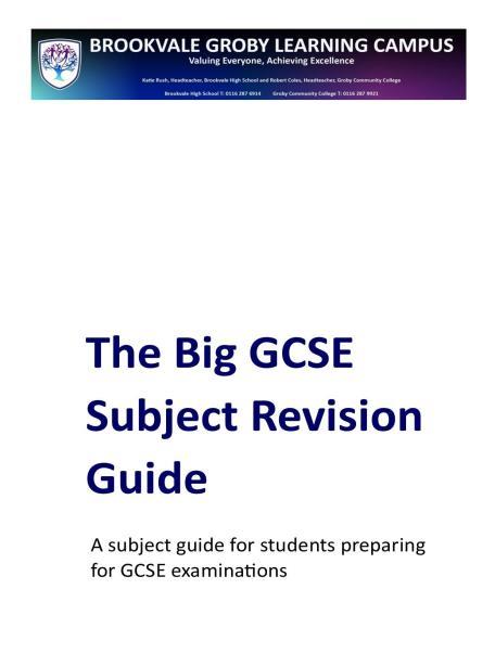Revision Guide, Subject Guide and