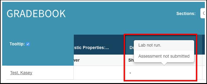 Where can I see the status of each student's assignments in Gradebook? In each student's row, you'll see the status of their assignments.