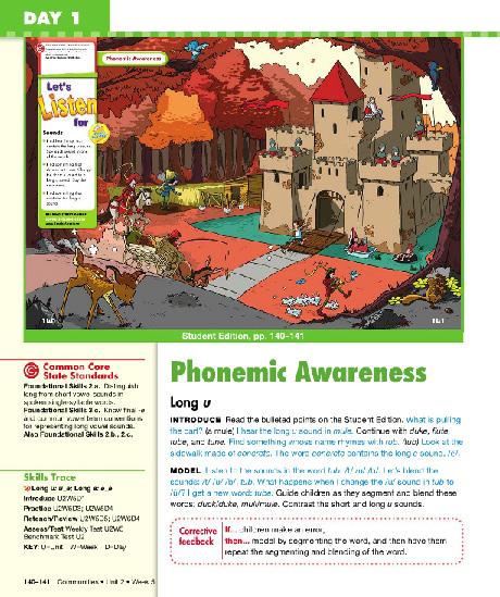 Next, you will begin your instruction for the weekly Phonics skills with the Phonemic Awareness