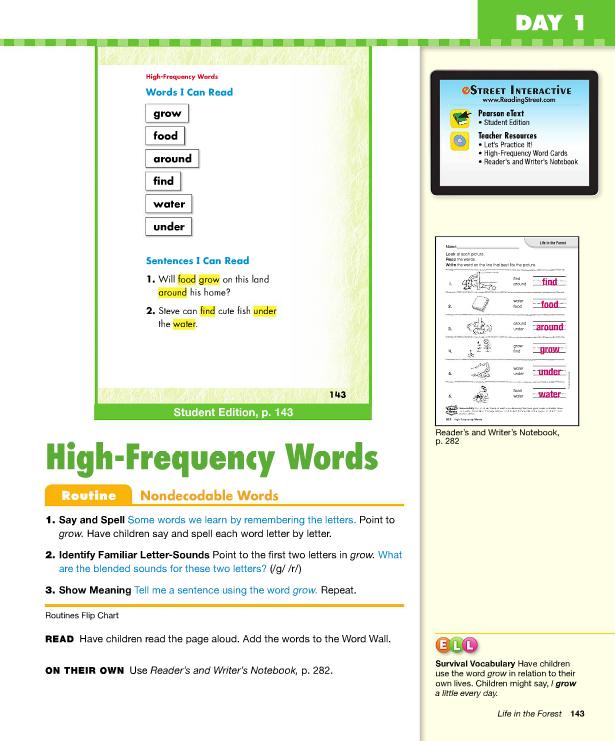 Each week students learn new high-frequency words to help with reading more text.