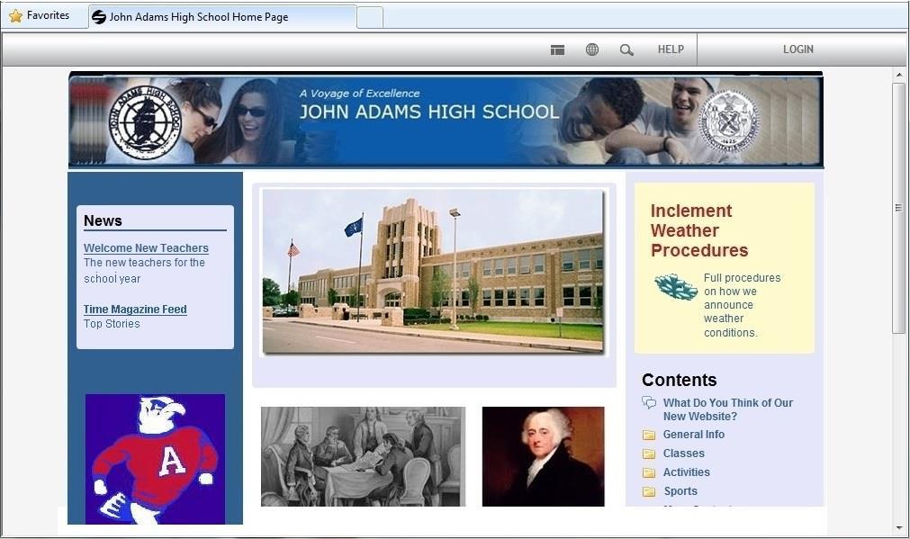 Sample Edline Website Type your school's URL address into a web browser.