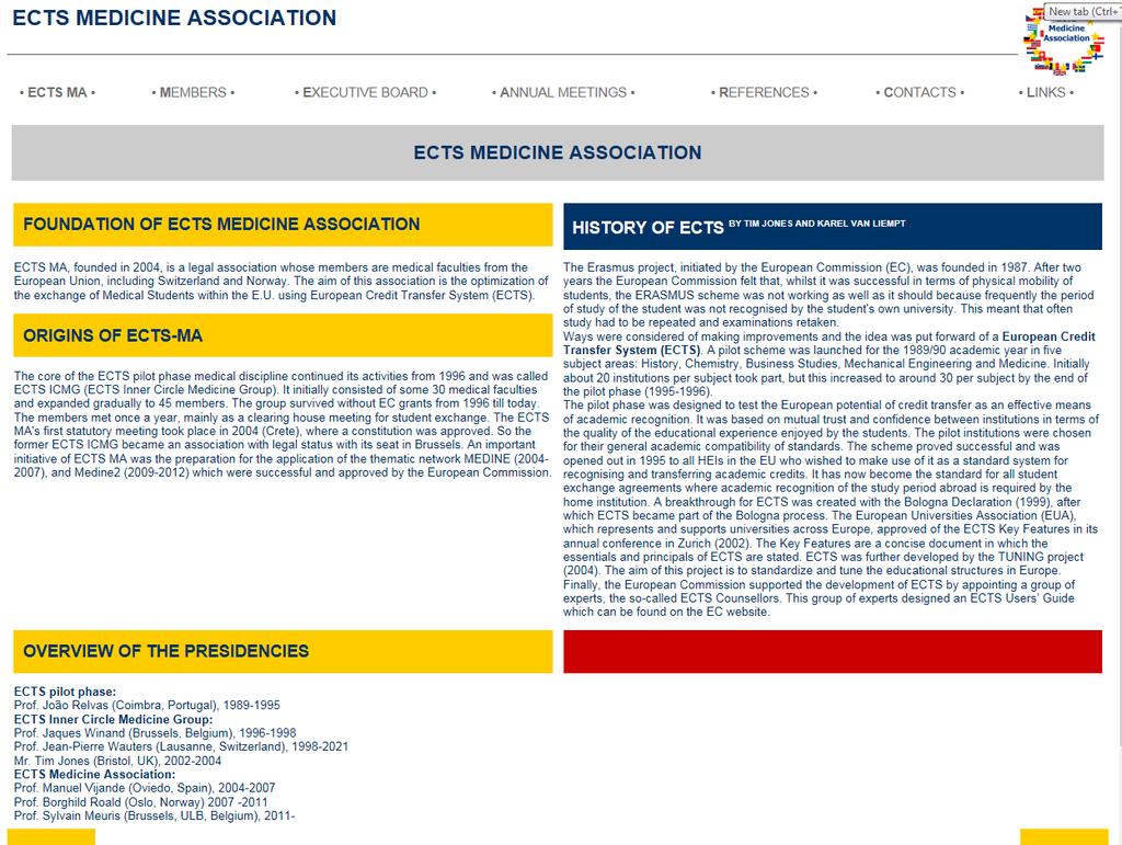 ECTS Medicine Association