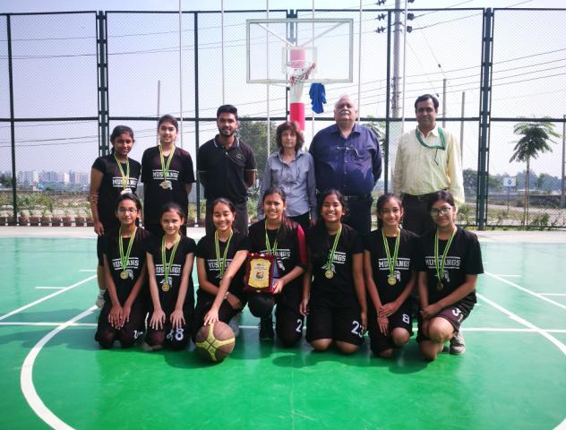 U-17 Boys Team won the runners up trophy and U-15 Boys Team lost in the semifinal. DPS Team attained 2nd position in the Tournament. FRIENDLY BASKETBALL MATCH STUDENTS VS TEACHERS.